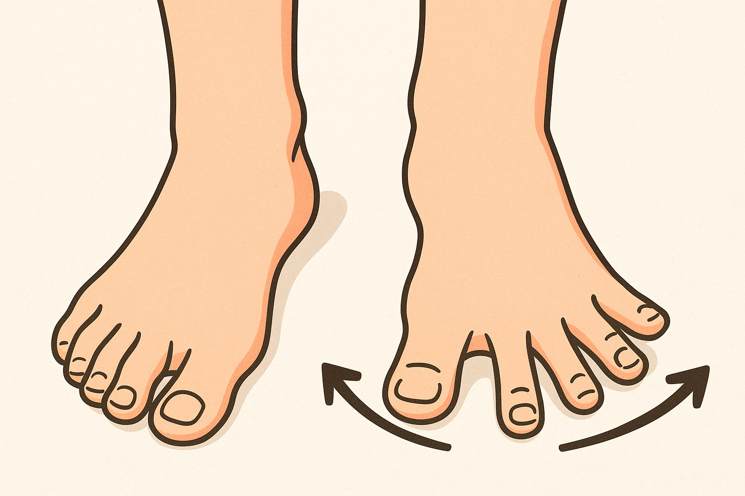 足の指が開ける